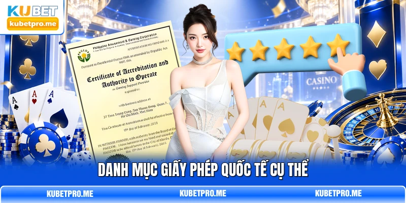 Danh mục giấy phép quốc tế cụ thể