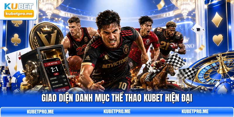 Giao diện danh mục thể thao KUBET hiện đại
